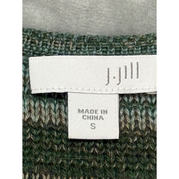 J. Jill Women's Striped‎ Open Front Cardigan Sweater with Pockets Size Small - Picture 3 of 7